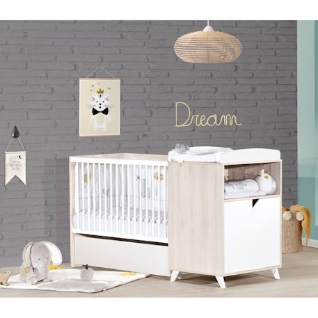 Tiroir pour lit évolutif en bois - scandi Blanc 2 - vertbaudet enfant 