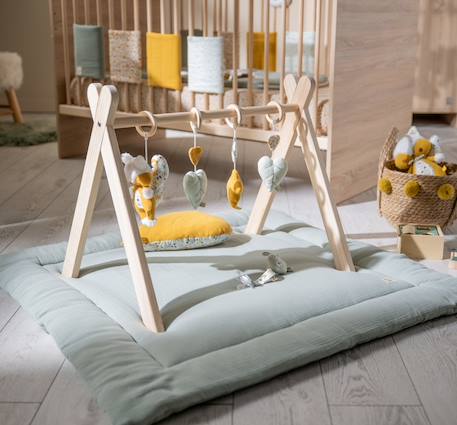 Arche d'éveil bois avec 4 jouets Beige/bleu+Beige/jaune+Beige/rose+Bleu+Ecru/caramel+Jaune+Jaune/vert+Marron+Rose 19 - vertbaudet enfant 