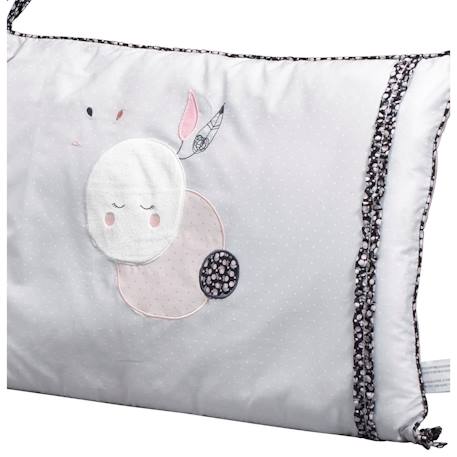 Tour de lit déhoussable en coton - miss fleur de lune Blanc 3 - vertbaudet enfant 