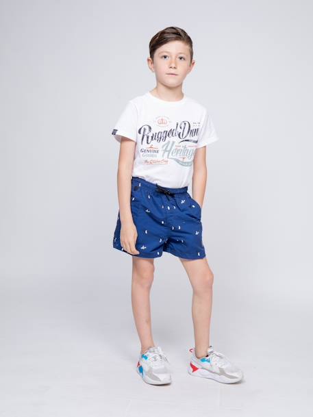 Short de bain gilson garçon Bleu ciel+Bleu marine 8 - vertbaudet enfant 