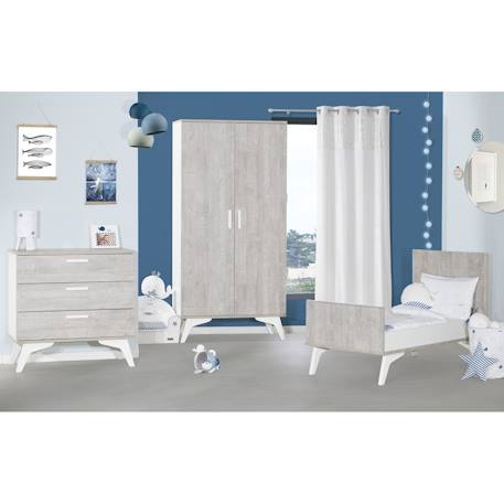 Cadre photo en bois - blue baleine Blanc 2 - vertbaudet enfant 