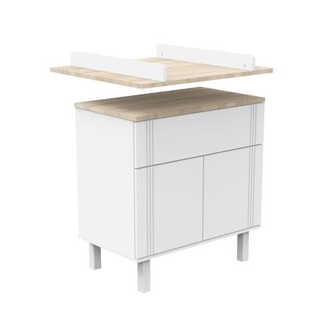 Plan à langer pour commode - eleonore Marron/blanc+Marron/vert 2 - vertbaudet enfant 