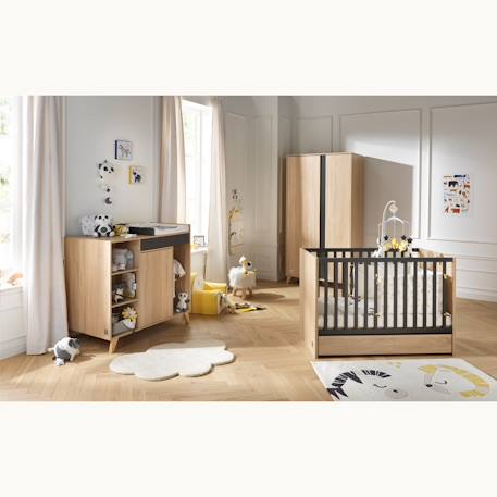 Commode à langer évolutive en bureau - nova Blanc+Bleu+Gris 16 - vertbaudet enfant 