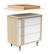 Commode 3 tiroirs en décor chêne velours et avec appliques en bois - nature Blanc 3 - vertbaudet enfant 