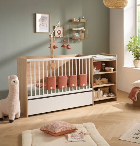 Tiroir de lit combiné évolutif sur roulettes - up Blanc 2 - vertbaudet enfant 