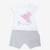 Combishort bébé en coton jacquard biologique doris Blanc / gris 5 - vertbaudet enfant 