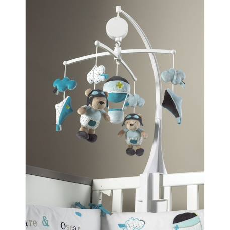 Mobile tissu musical en velours - lazare Bleu 2 - vertbaudet enfant 