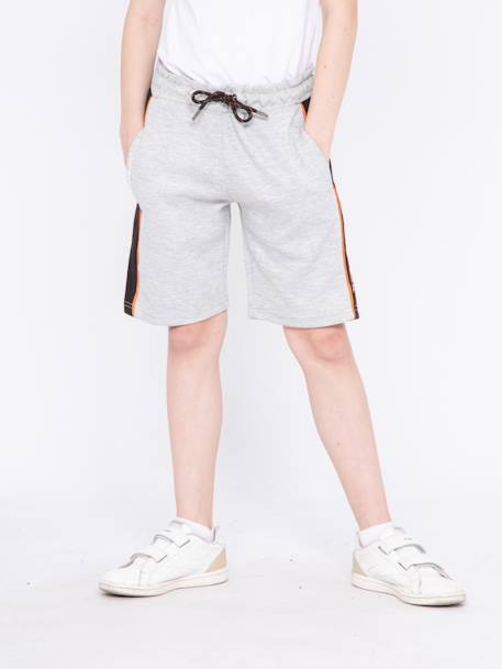 Bermuda molleton baliros garçon Gris clair+Gris foncé 1 - vertbaudet enfant 