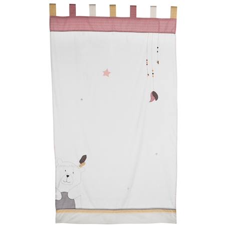 Rideau à pattes en coton - timouki Beige 1 - vertbaudet enfant 