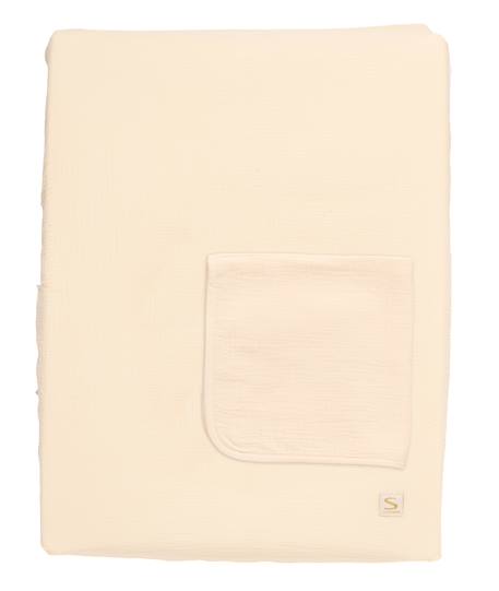Matelas à langer avec sa housse en double gaze de coton et sa serviette - uni sauge Beige+Rose+Rouge+Vert 1 - vertbaudet enfant 