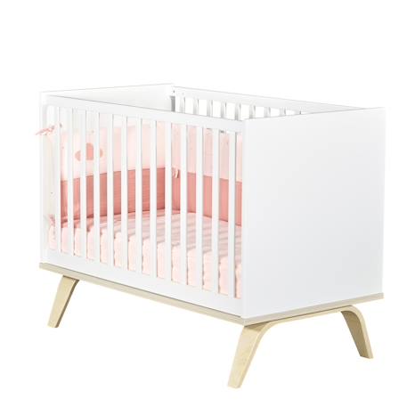 Lit à barreaux en bois - serena Blanc 1 - vertbaudet enfant 