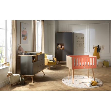 Commode 1 porte 3 tiroirs - boreale Gris 4 - vertbaudet enfant 