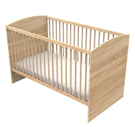 Lit bébé évolutif - little big bed en bois décor chêne doré - azur Marron 1 - vertbaudet enfant 