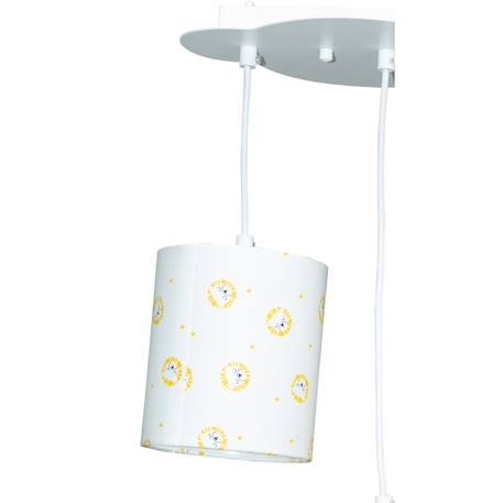 Suspension lumineuse en coton - pluche et pompon Blanc 2 - vertbaudet enfant 