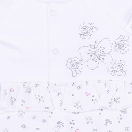 Combishort bébé en coton bio emma Blanc 2 - vertbaudet enfant 
