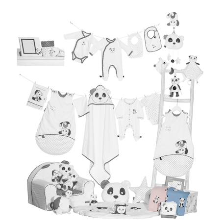 Hochet en velours - chao chao Blanc 2 - vertbaudet enfant 