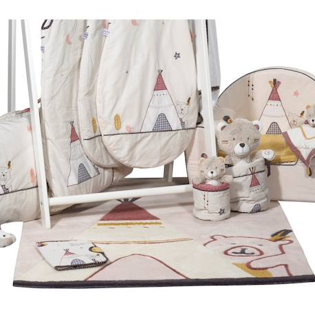 Tapis de chambre enfant tipi en acrylique - timouki Beige 3 - vertbaudet enfant 
