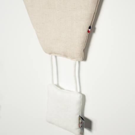 Montgolfière murale décorative en lin Beige+Écru+Pêche+Vert de gris 2 - vertbaudet enfant 