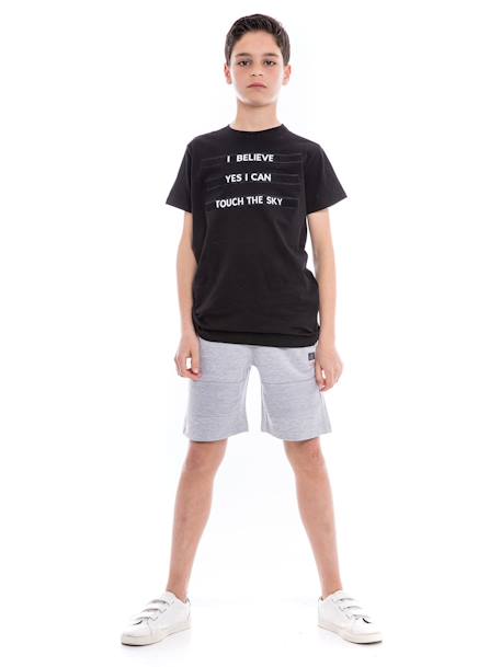 Bermuda molleton banoon garçon Gris clair+Gris foncé 4 - vertbaudet enfant 