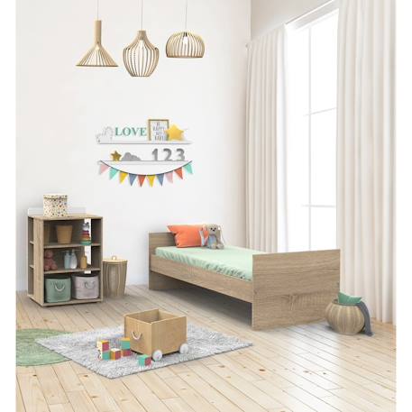 Lit bébé combiné évolutif - nova Blanc+Gris 5 - vertbaudet enfant 