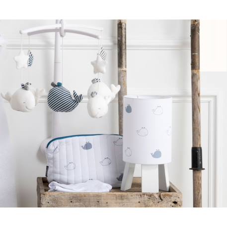 Lampe de chevet en coton - blue baleine Blanc 4 - vertbaudet enfant 