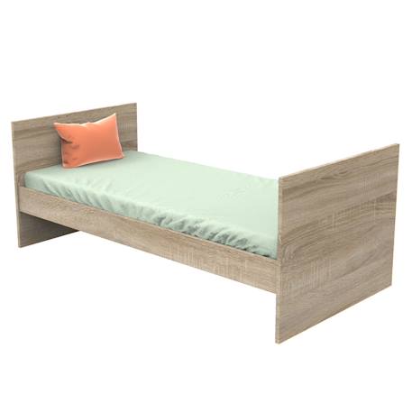 Lit bébé évolutif en lit junior - nova Blanc+Gris 3 - vertbaudet enfant 