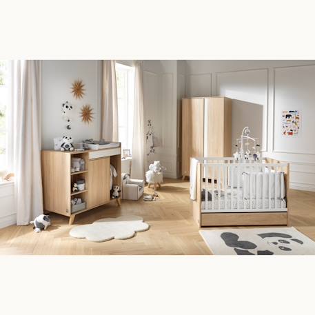 Commode à langer évolutive en bureau - nova Blanc+Bleu+Gris 5 - vertbaudet enfant 