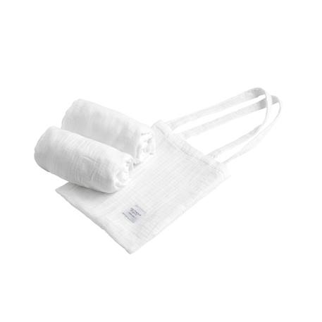 Lot de 2 draps housse rectangle en coton - original Blanc+Bleu ciel+Bleu nuit+Jaune+Rose 2 - vertbaudet enfant 