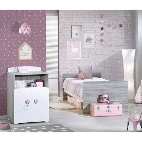 Lit bébé combiné évolutif en bois - nao Blanc 6 - vertbaudet enfant 