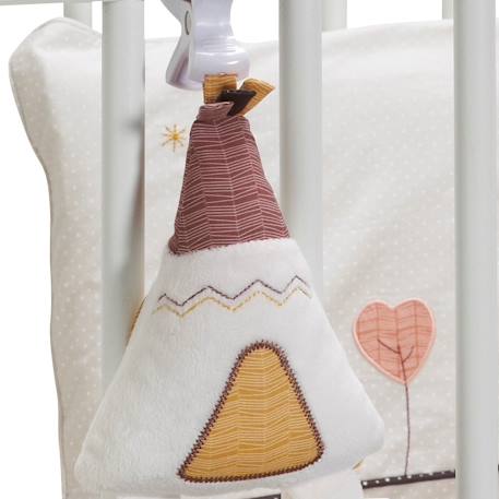 Jouet d'activités enfant tipi en velours - timouki Blanc 2 - vertbaudet enfant 