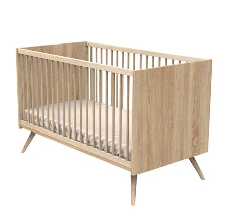 Lit bébé évolutif en bois - seventies Marron 1 - vertbaudet enfant 
