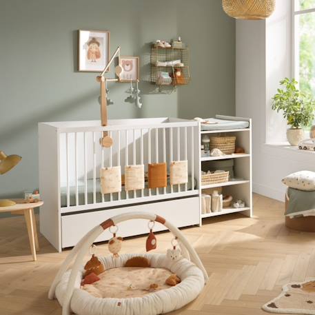 Tiroir de lit combiné évolutif sur roulettes - first Blanc 3 - vertbaudet enfant 