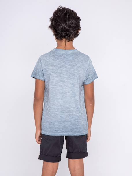 T-shirt col rond pur coton nalrive garçon Bleu 2 - vertbaudet enfant 