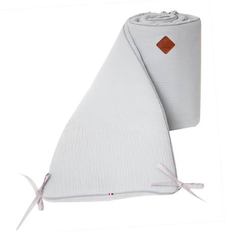Tour de lit universel en gaze de coton jeanne Beige+Blanc+Blanc à pois or+Bleu+Camel+Écru+Gris clair+Rose+Terracotta+Vert de gris 32 - vertbaudet enfant 