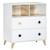 Commode 2 tiroirs 2 niches boutons étoile - oslo Blanc 1 - vertbaudet enfant 