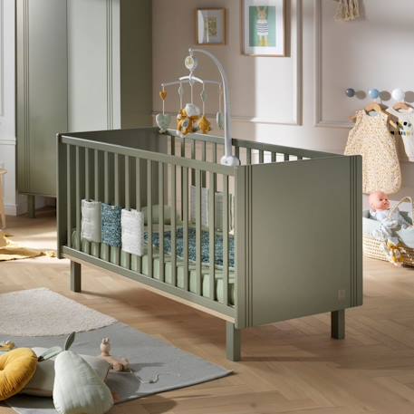 Lit bébé évolutif à barreaux - eleonore Vert 3 - vertbaudet enfant 