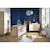 Commode 1 porte 3 tiroirs en bois - seventies Blanc+Blanc/marron 7 - vertbaudet enfant 