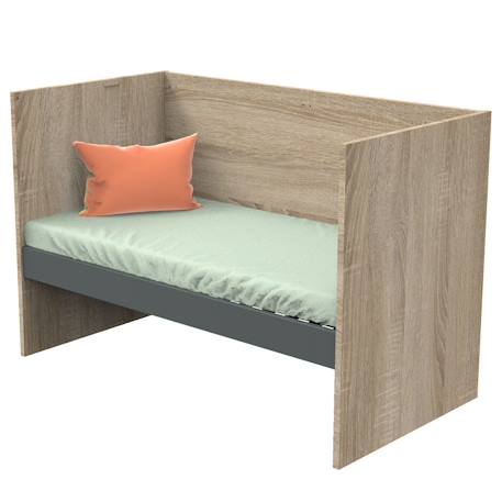 Lit bébé évolutif en lit junior - nova Blanc+Gris 8 - vertbaudet enfant 