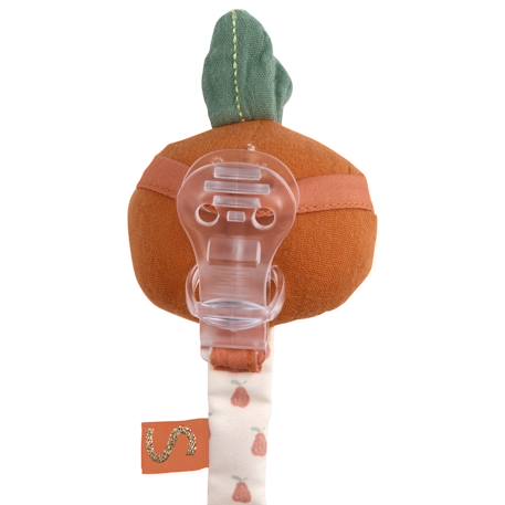 Attache-tétine bébé en coton - botanica Orange/beige+Vert 4 - vertbaudet enfant 