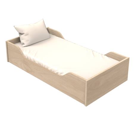 Lit bébé évolutif - little big bed en bois décor chêne suave - tokyo Marron 2 - vertbaudet enfant 
