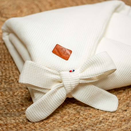 Couverture d'emmaillotage en nid d'abeille Beige+Bleu+Écru+Rose+Vert 12 - vertbaudet enfant 