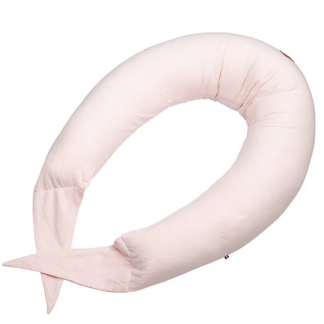 Coussin de maternité et d'allaitement + housse en gaze de coton Beige+Bleu+Rose 15 - vertbaudet enfant 