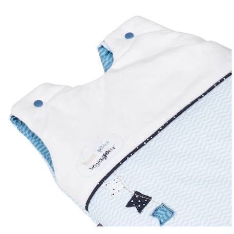 Gigoteuse bébé ouatinee en coton - lazare Blanc/bleu+Bleu foncé/bleu 3 - vertbaudet enfant 