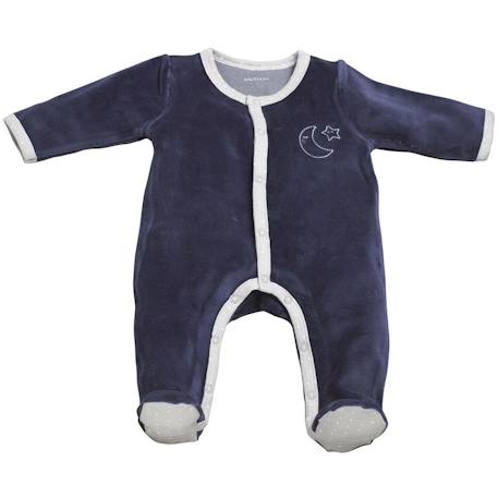 Pyjama bébé à manches longues en velours - merlin Blanc+Bleu 4 - vertbaudet enfant 
