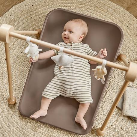 Portique d'éveil en bois - arche de jeux Blanc+Natural 7 - vertbaudet enfant 