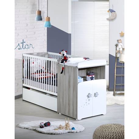 Tiroir pour lit évolutif en bois - nao Blanc 3 - vertbaudet enfant 