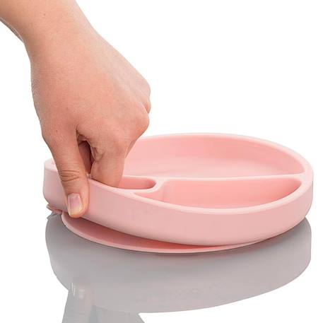 Assiette bébé à ventouse en silicone Caramel+Jaune+Rose clair+Terracotta 14 - vertbaudet enfant 