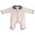 Pyjama bébé à manches longues en velours - miss fleur de lune Blanc+Rose 6 - vertbaudet enfant 