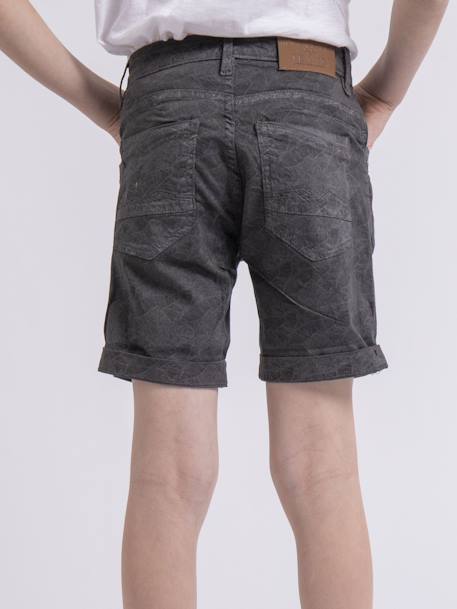 Bermuda motifs baskel garçon Gris foncé+Kaki 2 - vertbaudet enfant 