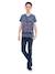 T-shirt col v nogota garçon Bleu marine+Gris foncé 4 - vertbaudet enfant 